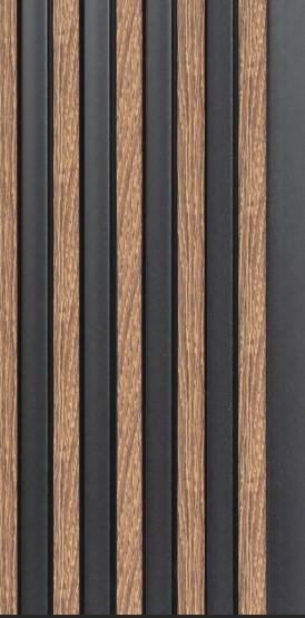 Brown Wood Finish Charcoal Louver/Panel 8x0.41 ft wood Brown 4006