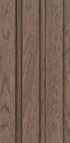 Brown Wood Finish Charcoal Louver/Panel 8x0.41 ft wood Brown 4009