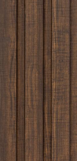 Brown Wood Finish Charcoal Louver/Panel 8x0.41 ft wood Brown 4016