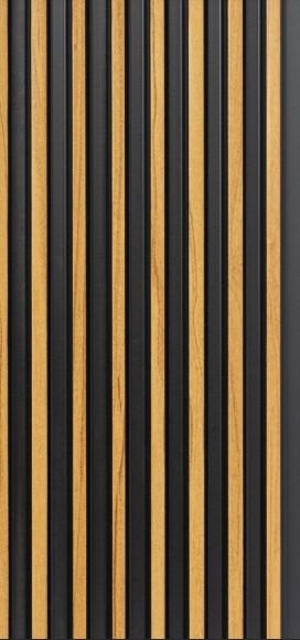 Brown Wood Finish Charcoal Louver/Panel 8x0.41 ft wood Brown 4025