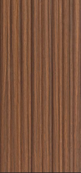 Brown Wood Finish Charcoal Louvers Panel 8x0.41 Ft - 4028