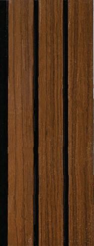 Brown Wood Finish Charcoal Louvers Panel 8x0.41 Ft - 4502