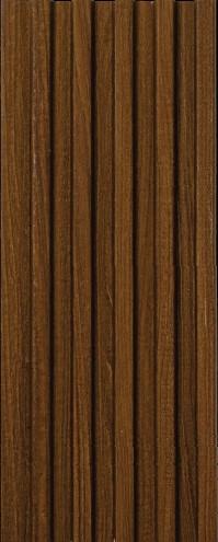 Brown Wood Finish Charcoal Louver/Panel 8x0.41 ft wood Brown 4506