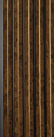Brown Wood Finish Charcoal Louvers Panel 8x0.41 Ft - 4524