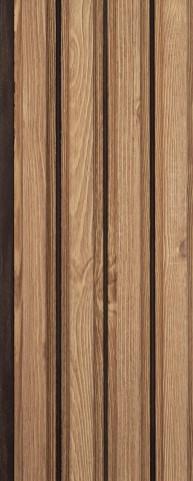 Brown Wood Finish Charcoal Louvers Panel 8x0.41 Ft - 4529