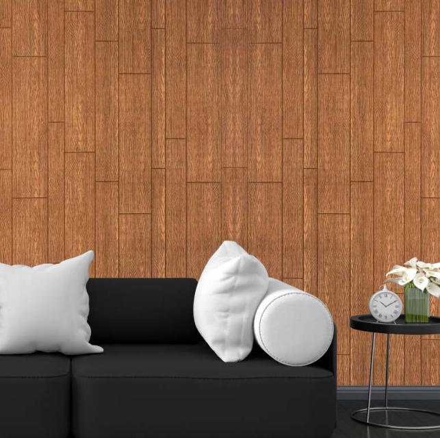 Decorative Wall Panel Wood Brown 8x4 Ft - Ed 18128