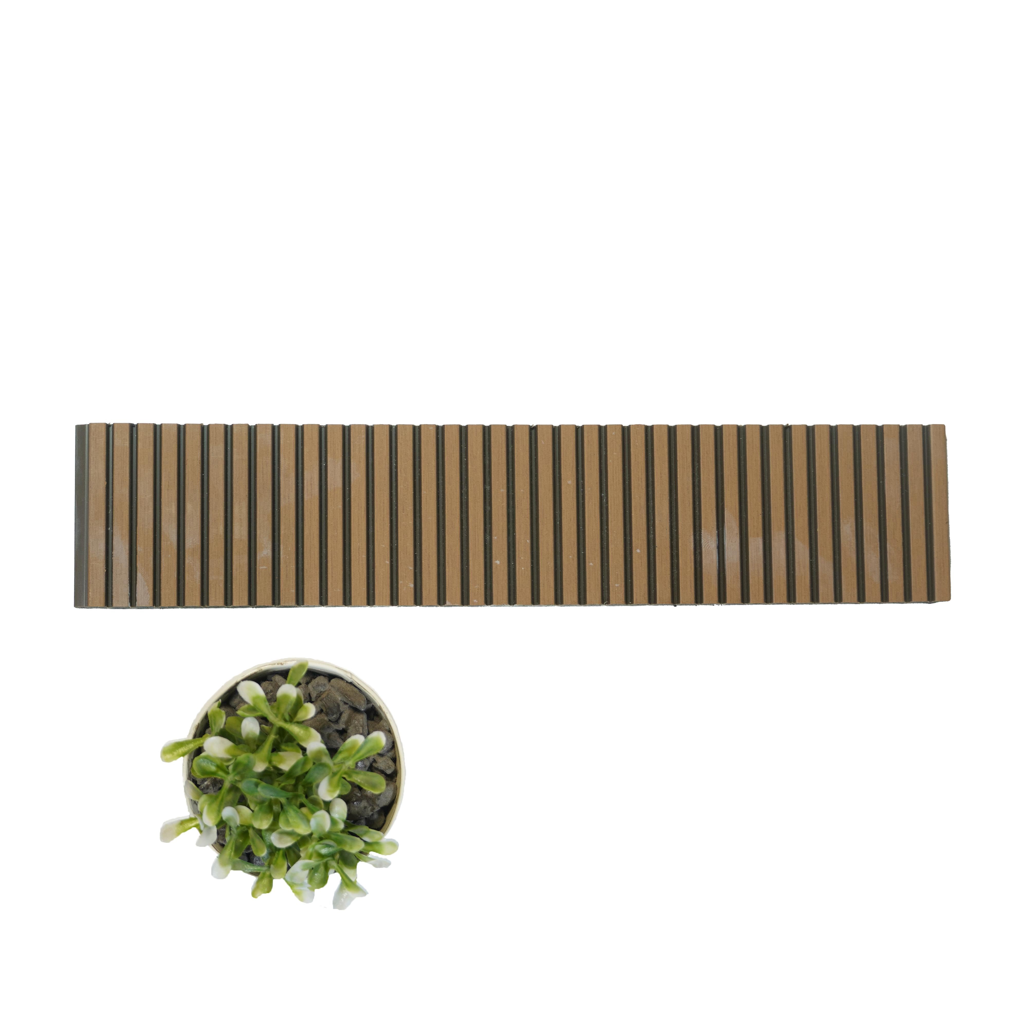 Rang Charcoal Louver Wood Brown 8x1 Ft - Ra 8103