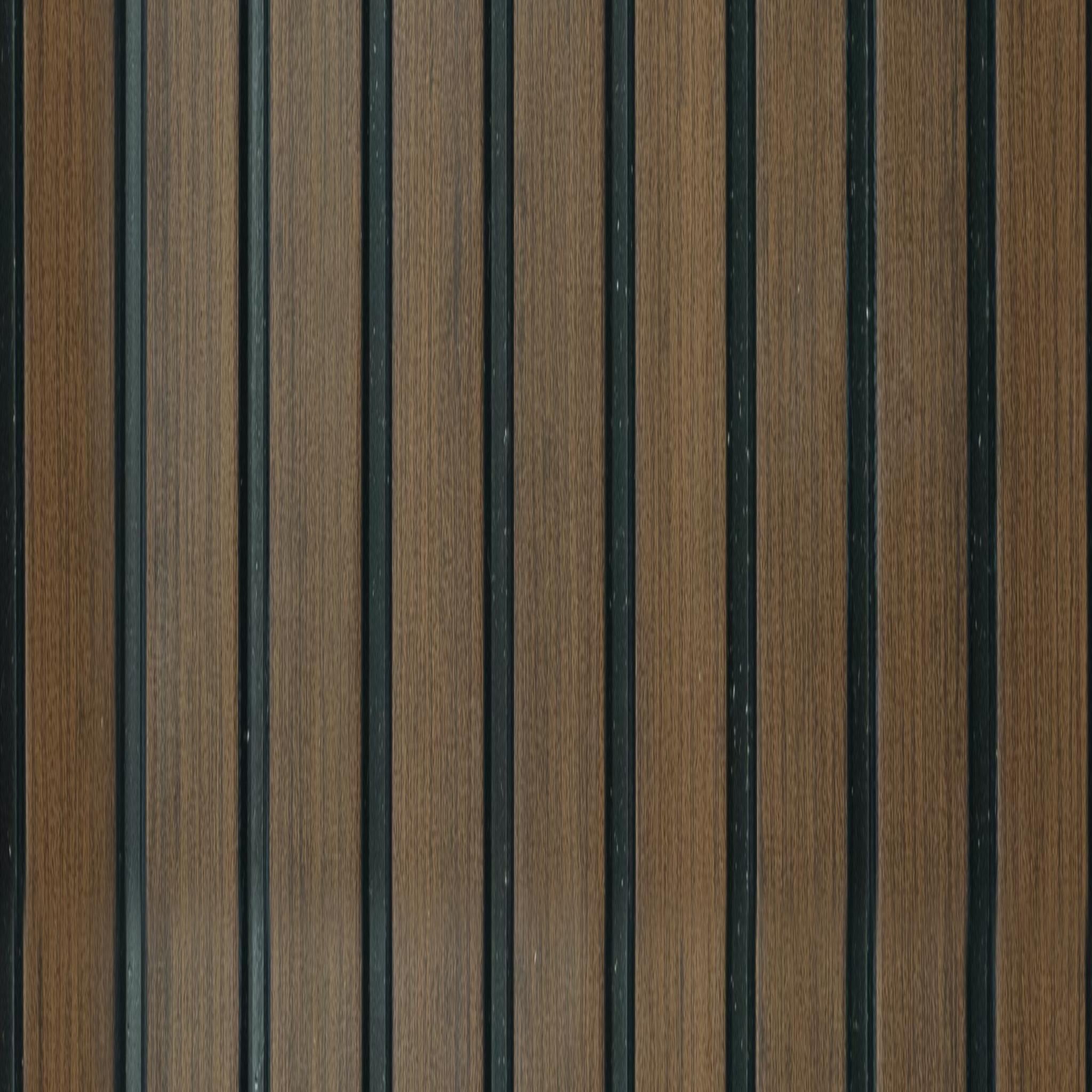 Rang Charcoal Louver Wood Brown 8x1 Ft - Ra 8114