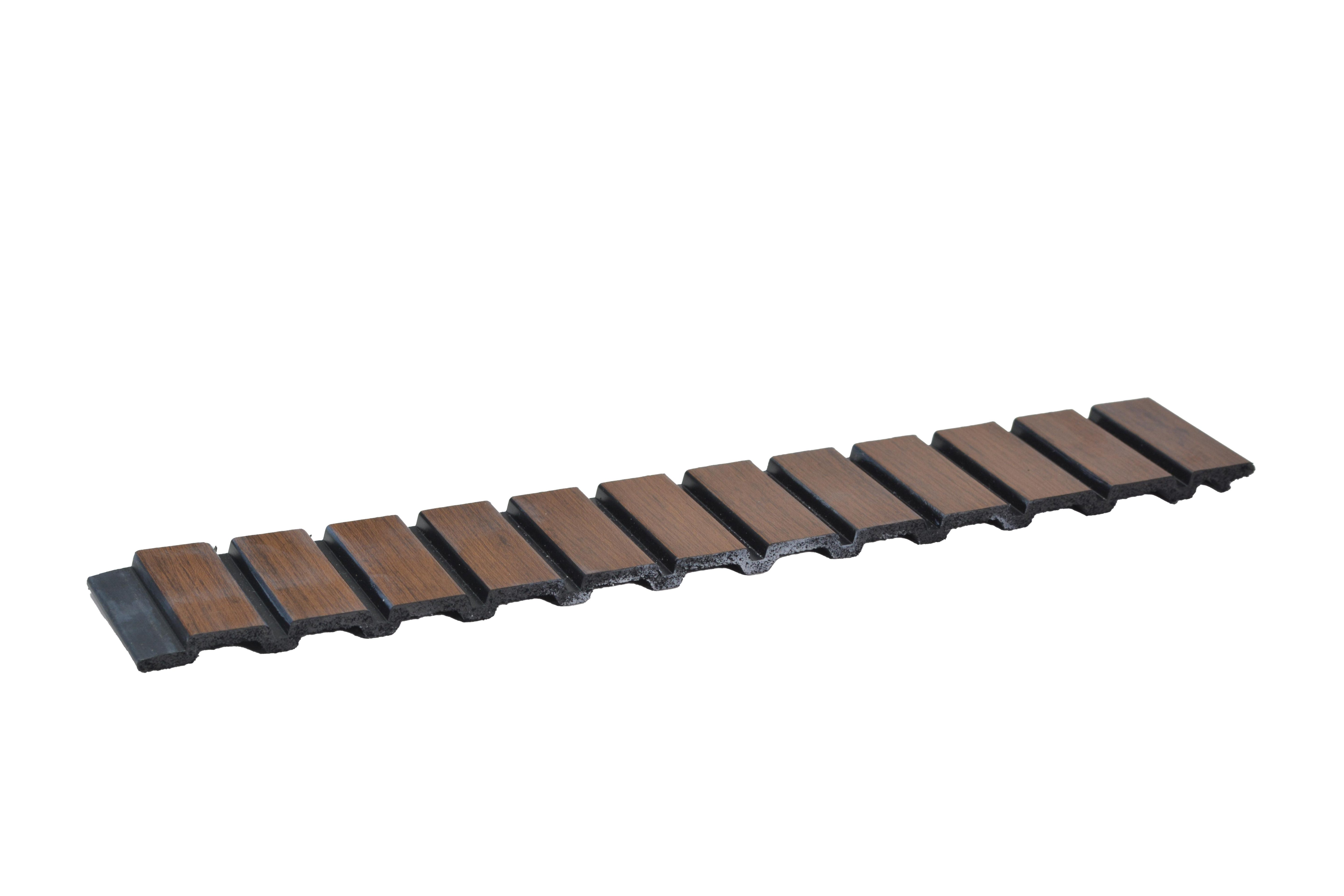 Rang Charcoal Louver Wood Brown 8x1 Ft - Ra 8114