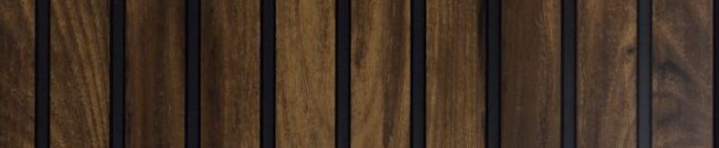 Wooden Charcoal Louver Wood Brown 8x1 Ft - Pn 00769