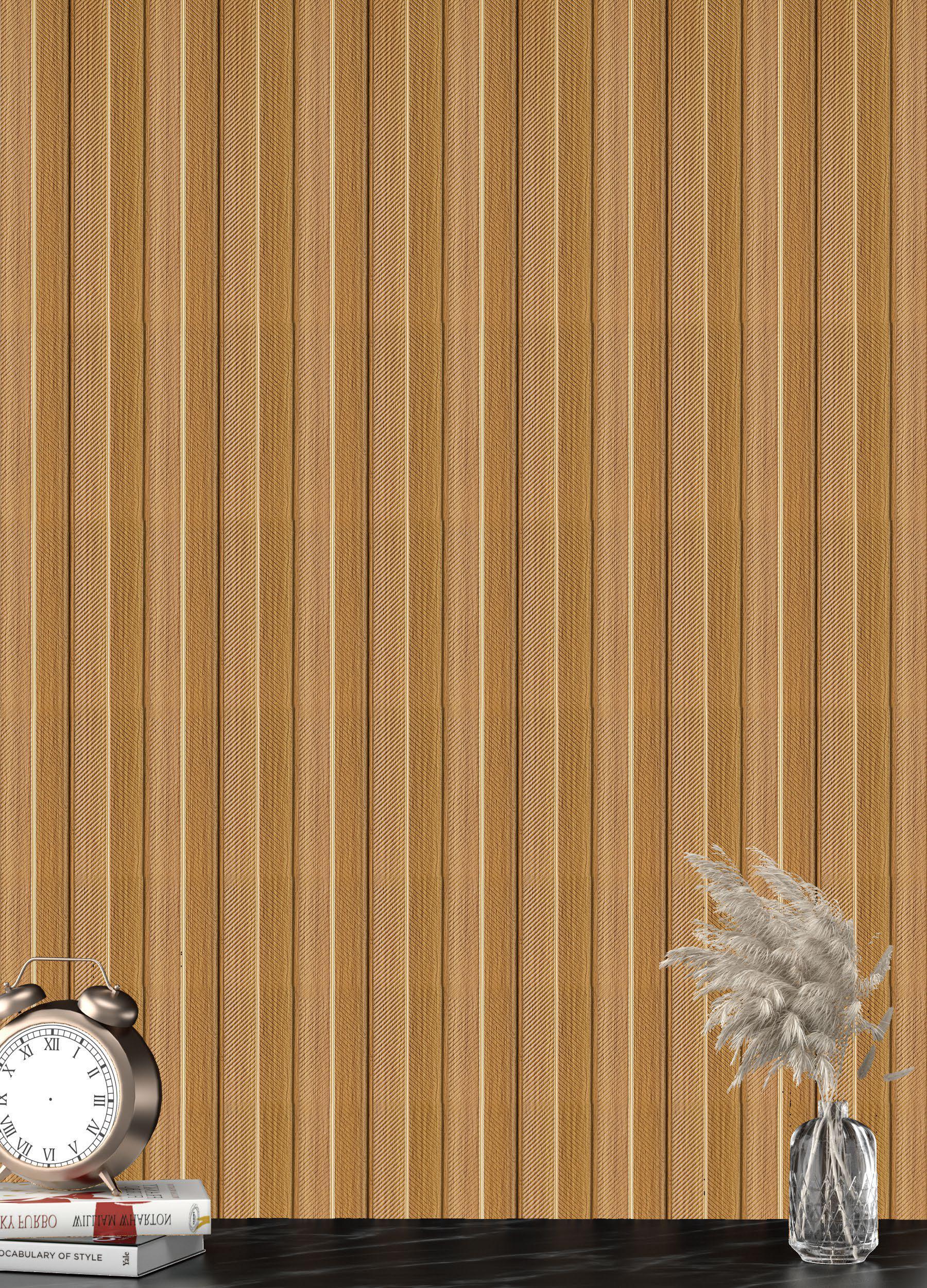 Brown Wooden Charcoal Louvers Panel Wood 8x0.39 Ft - Pn 05270