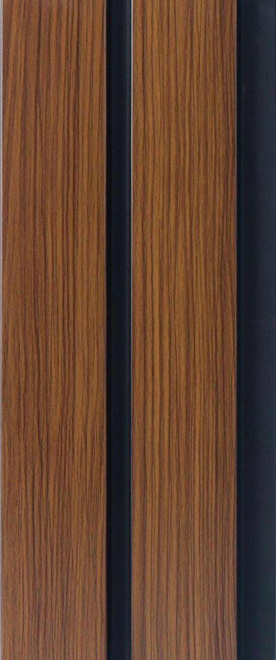 Brown Wooden Charcoal Louvers Panel Wood 8x0.39 Ft - Pn 05318