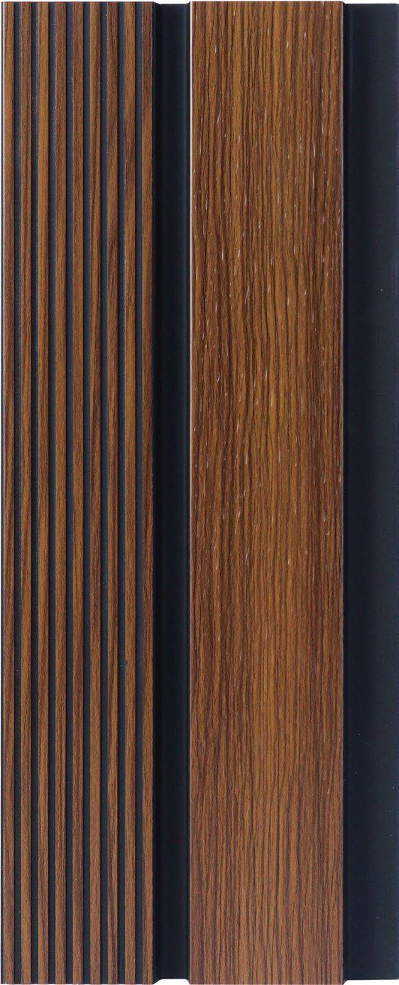 Brown Wooden Charcoal Louvers Panel Wood 8x0.39 Ft - Pn 05319