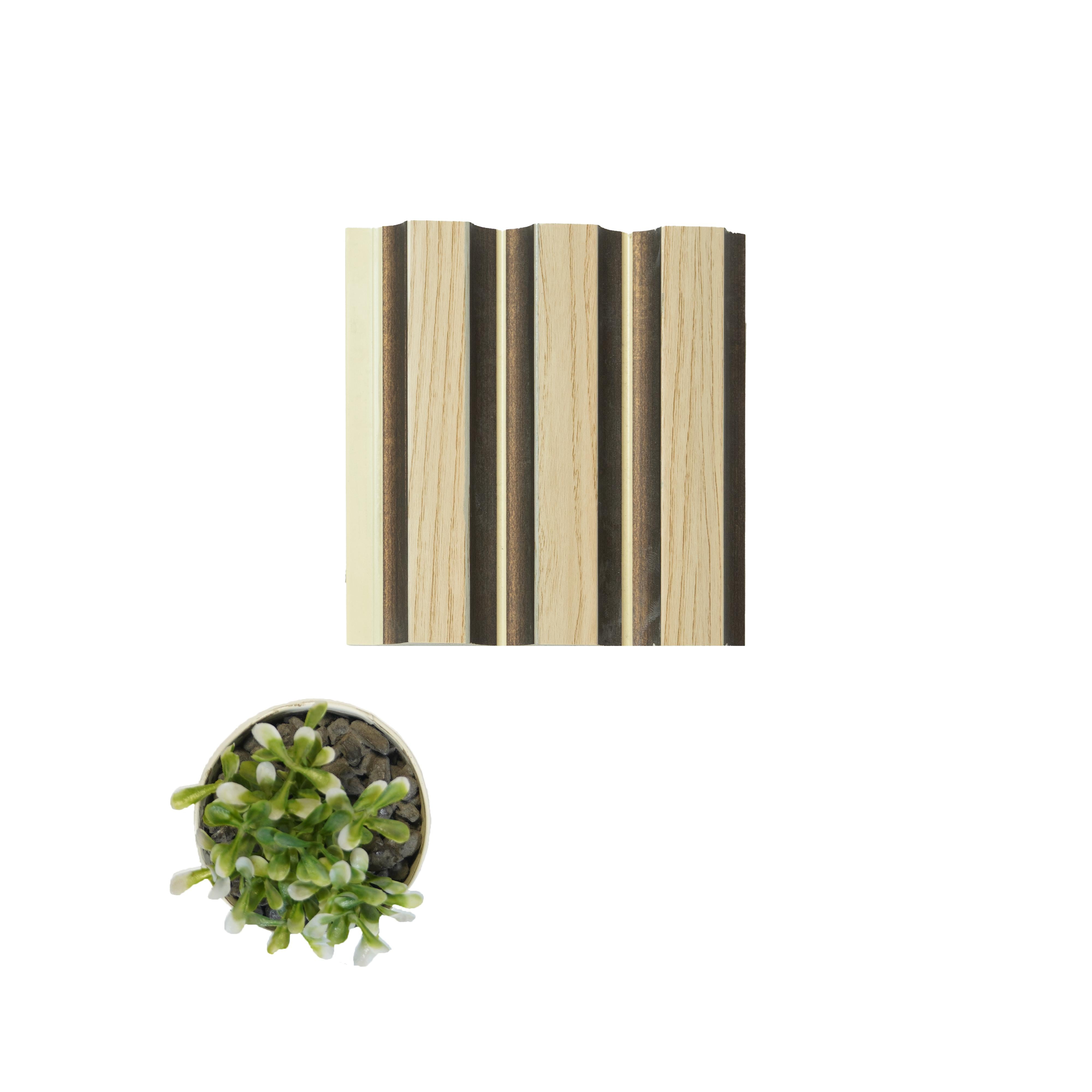 Brown Wooden Charcoal Louver Wood 8x0.39 Ft - Wl 1611