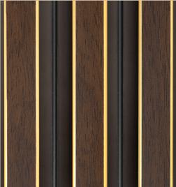 Brown Wooden Charcoal Louver Wood 8x0.39 Ft - Wl 1614