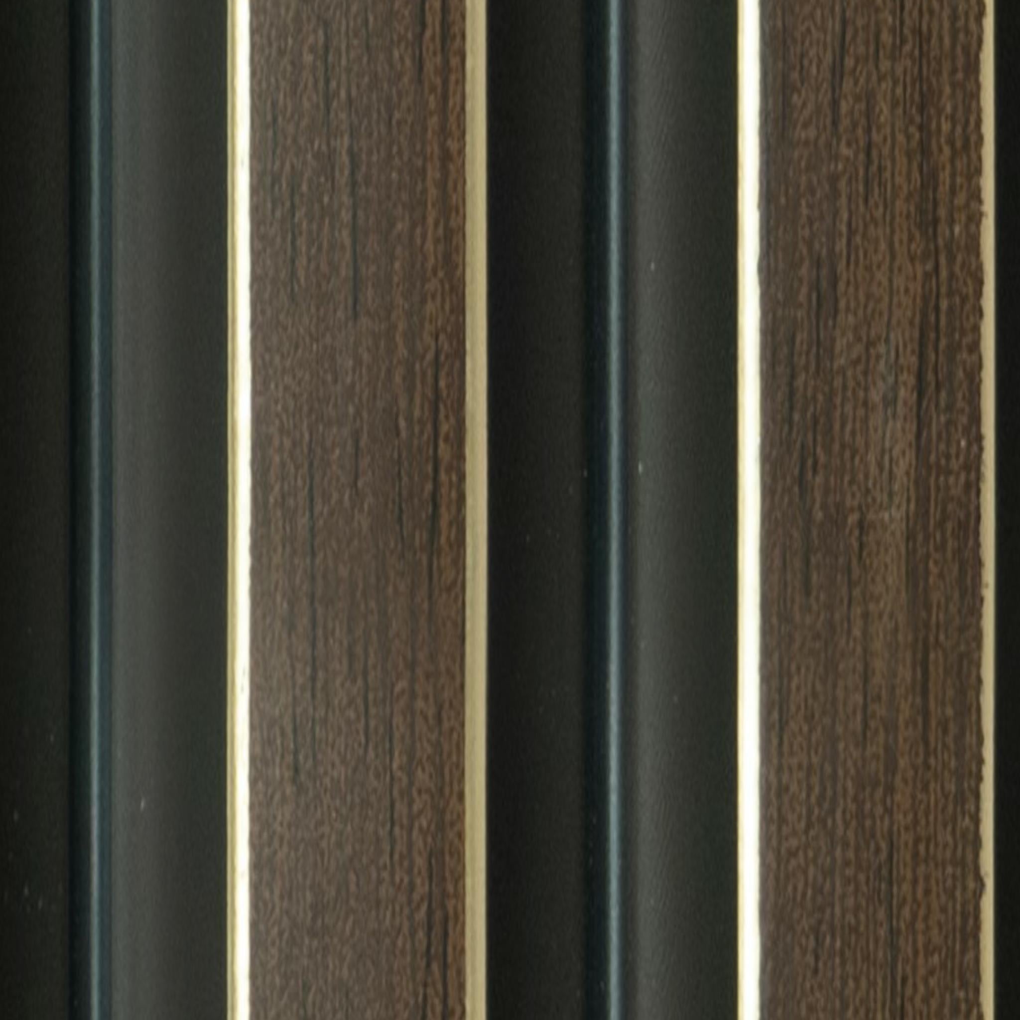 Brown Wooden Charcoal Louver Wood 8x0.39 Ft - Wl 1614