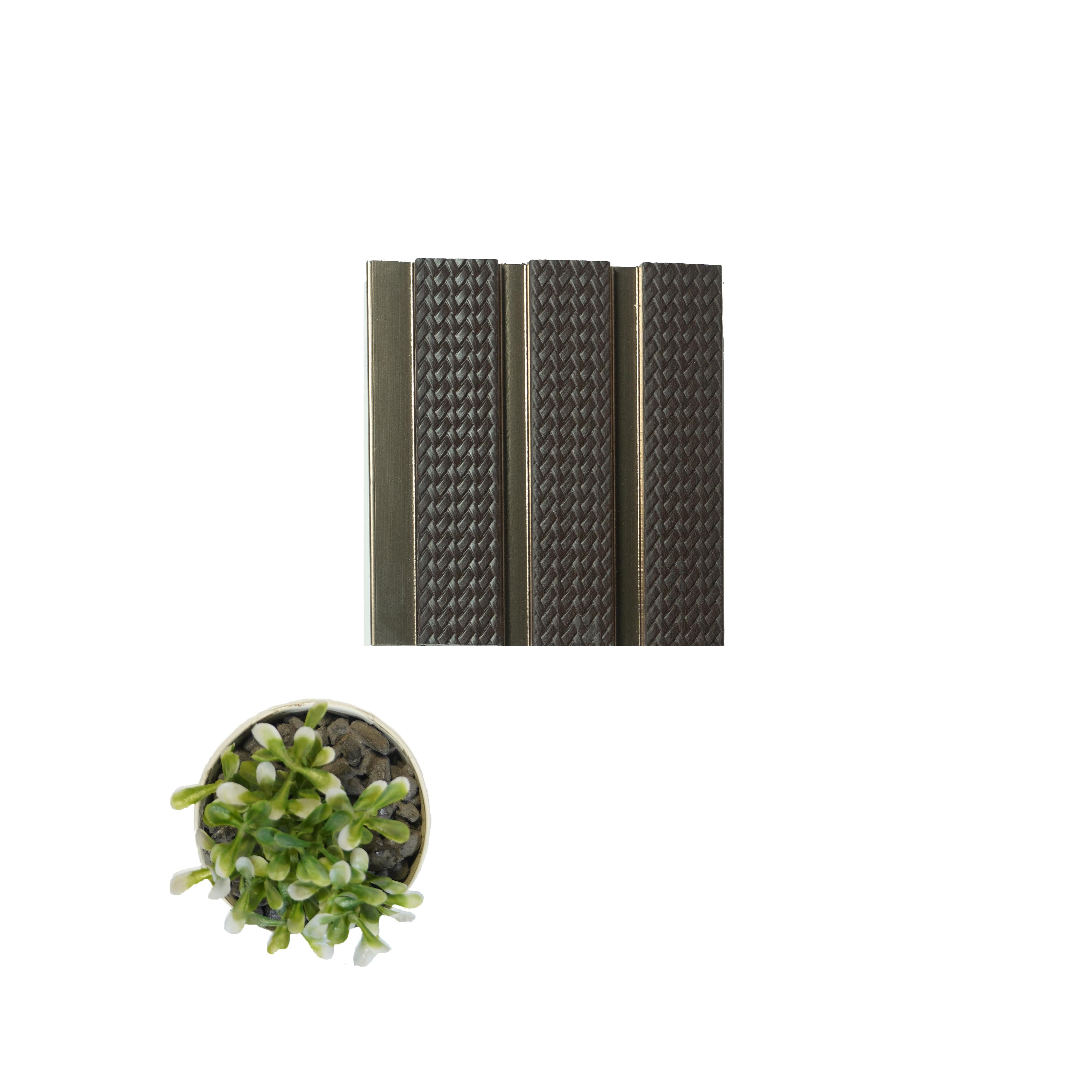 Brown Wooden Charcoal Louver Wood 8x0.39 Ft - Wl 1617