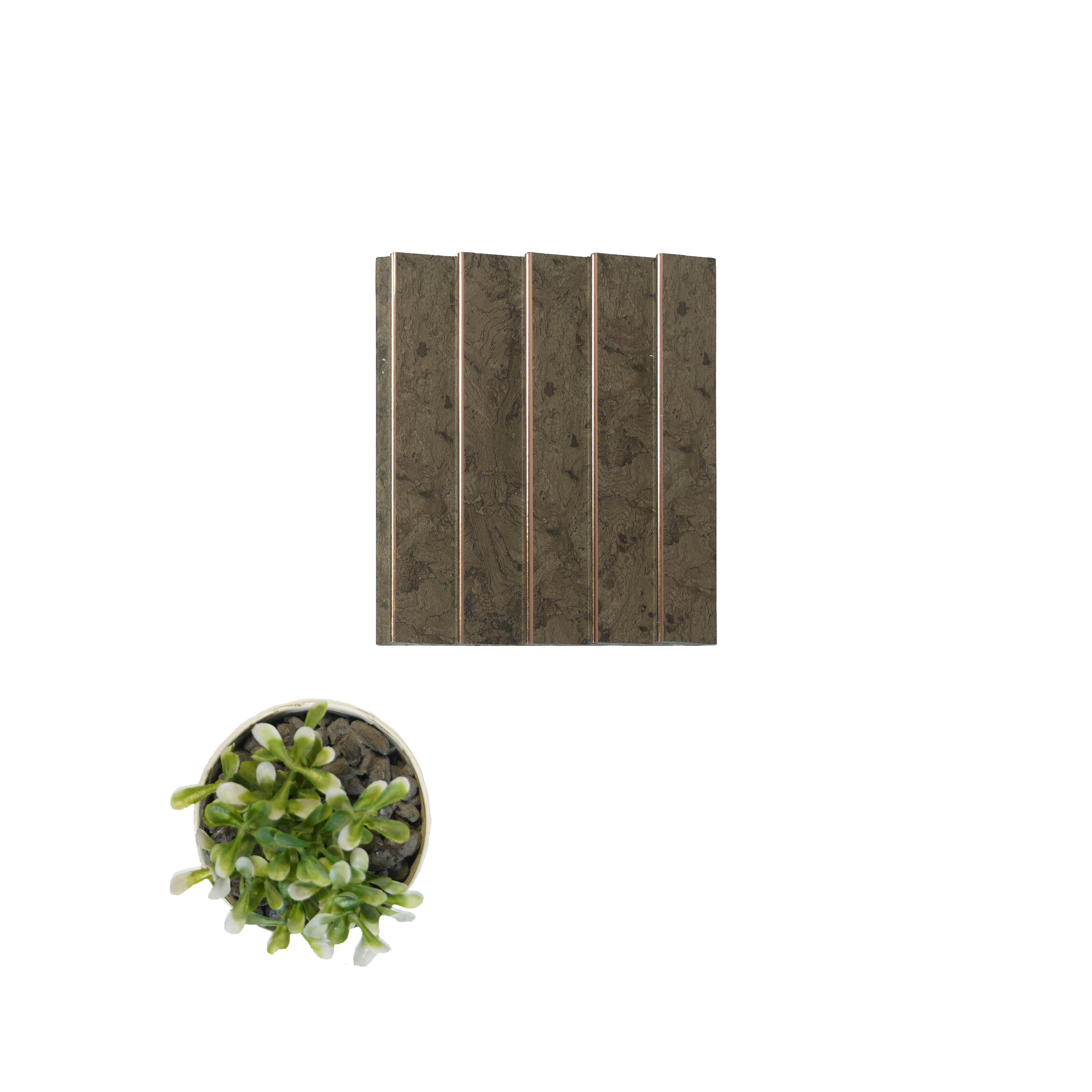 Brown Wooden Charcoal Louver Wood 8x0.39 Ft - Wl 1621
