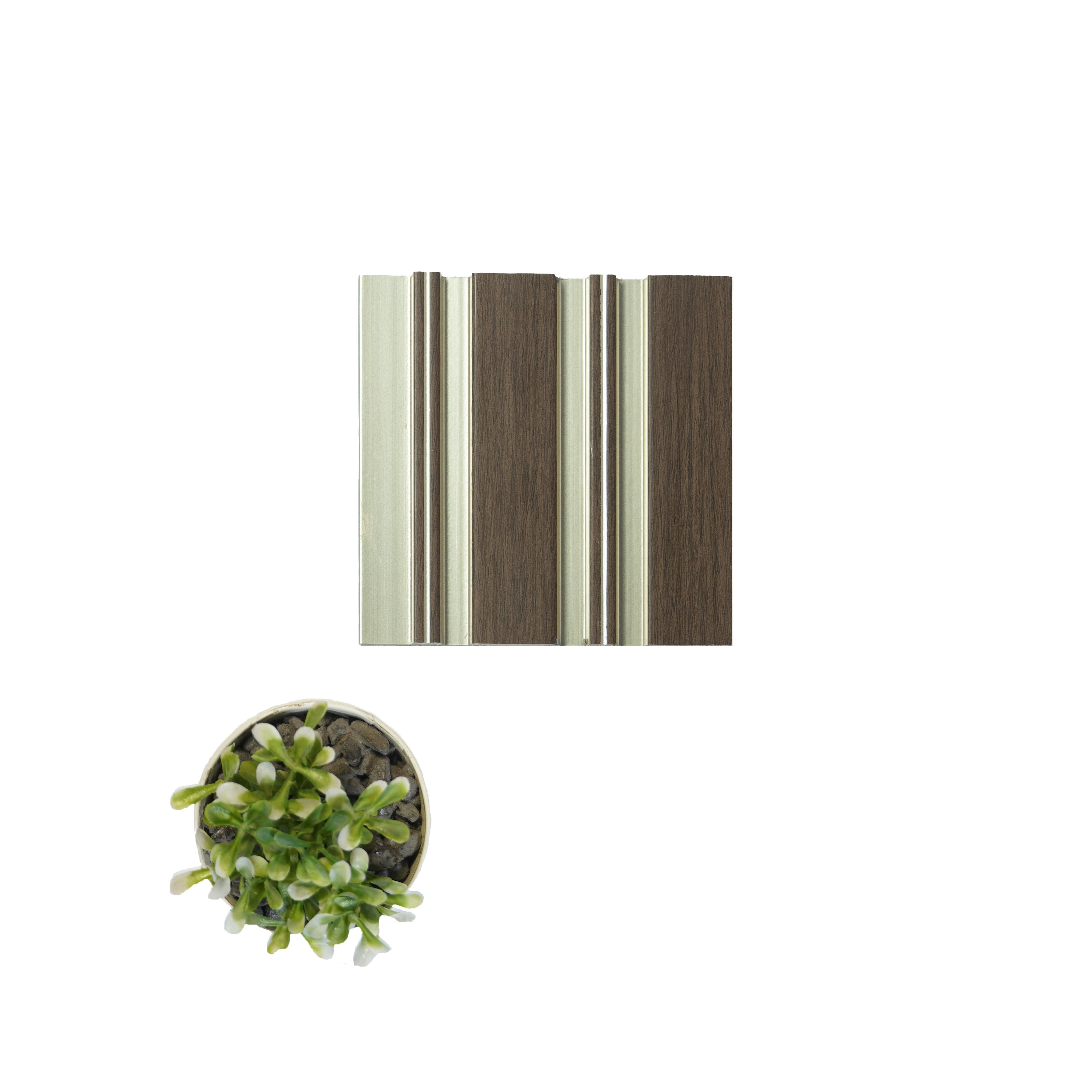 Brown Wooden Charcoal Louver Wood 8x0.39 Ft - Wl 1628