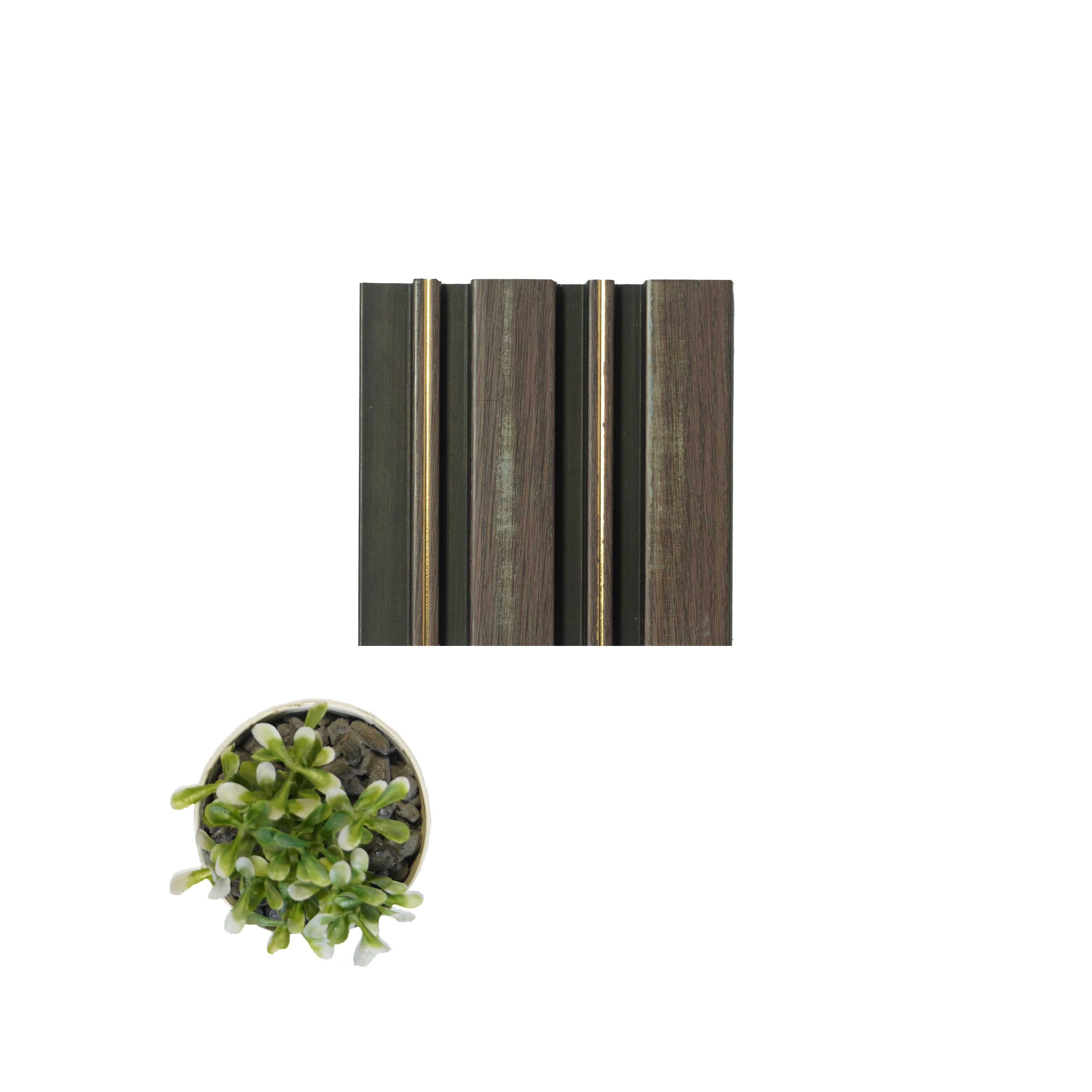 Brown Wooden Charcoal Louver Wood 8x0.39 Ft - Wl 1629
