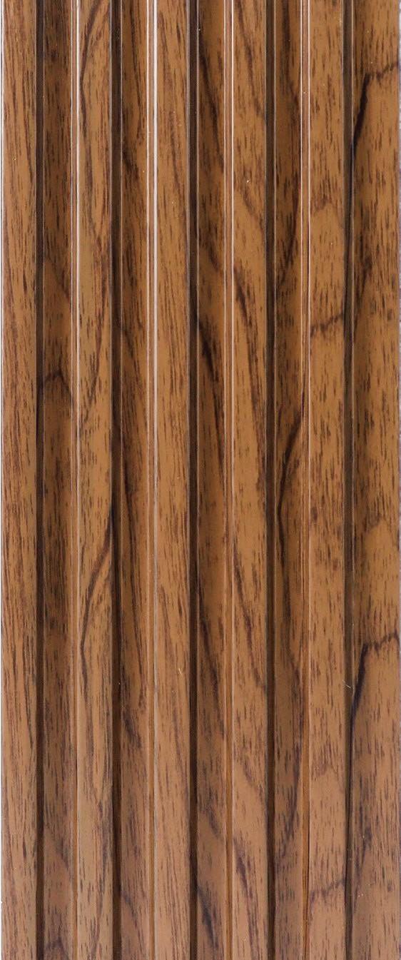 Premium Charcoal Panel Wood Louvers Brown 8x0.4 Ft - Pn 05288