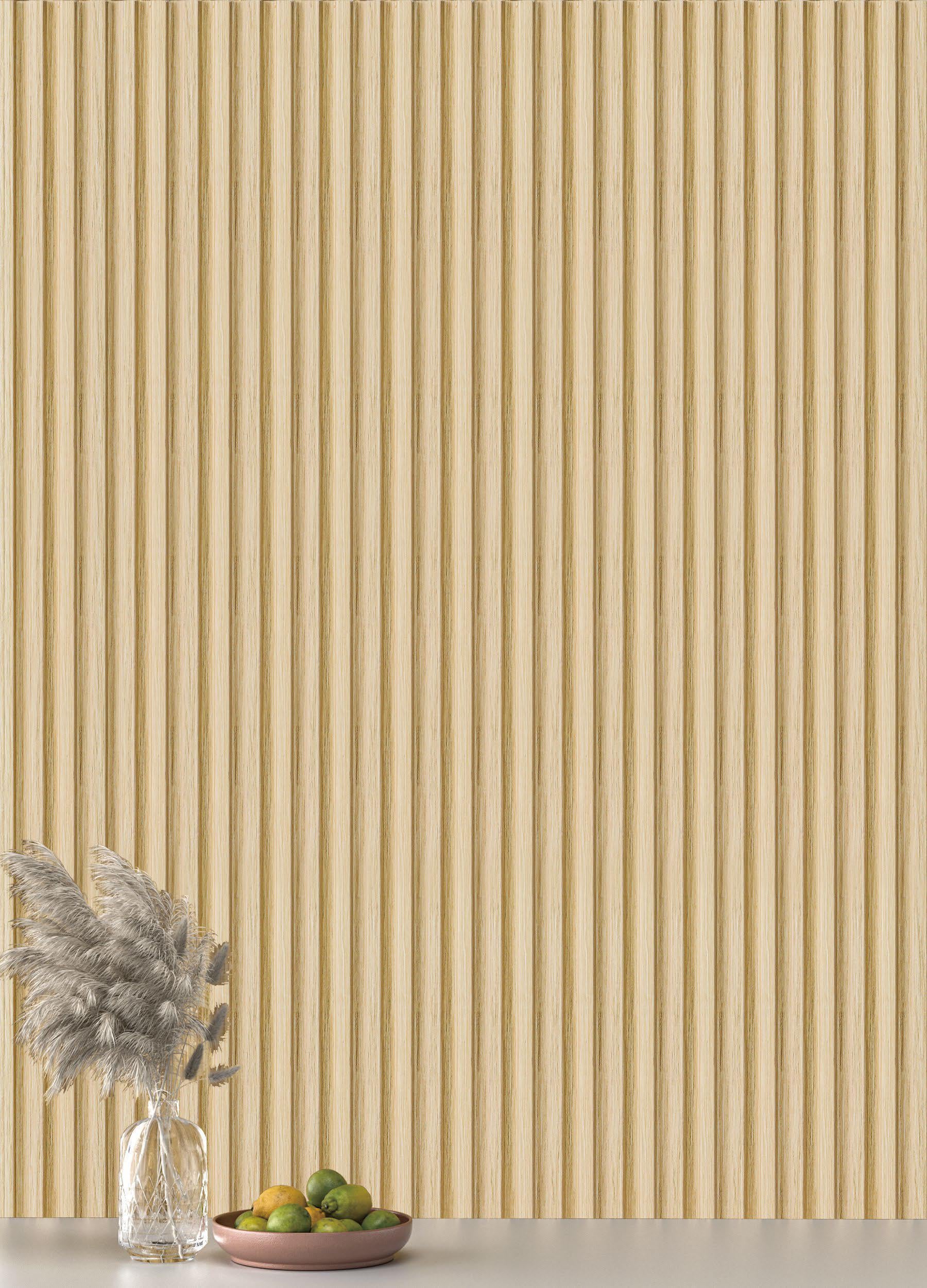 Premium Charcoal Panel Wood Louvers Brown 8x0.4 Ft - Pn 05291