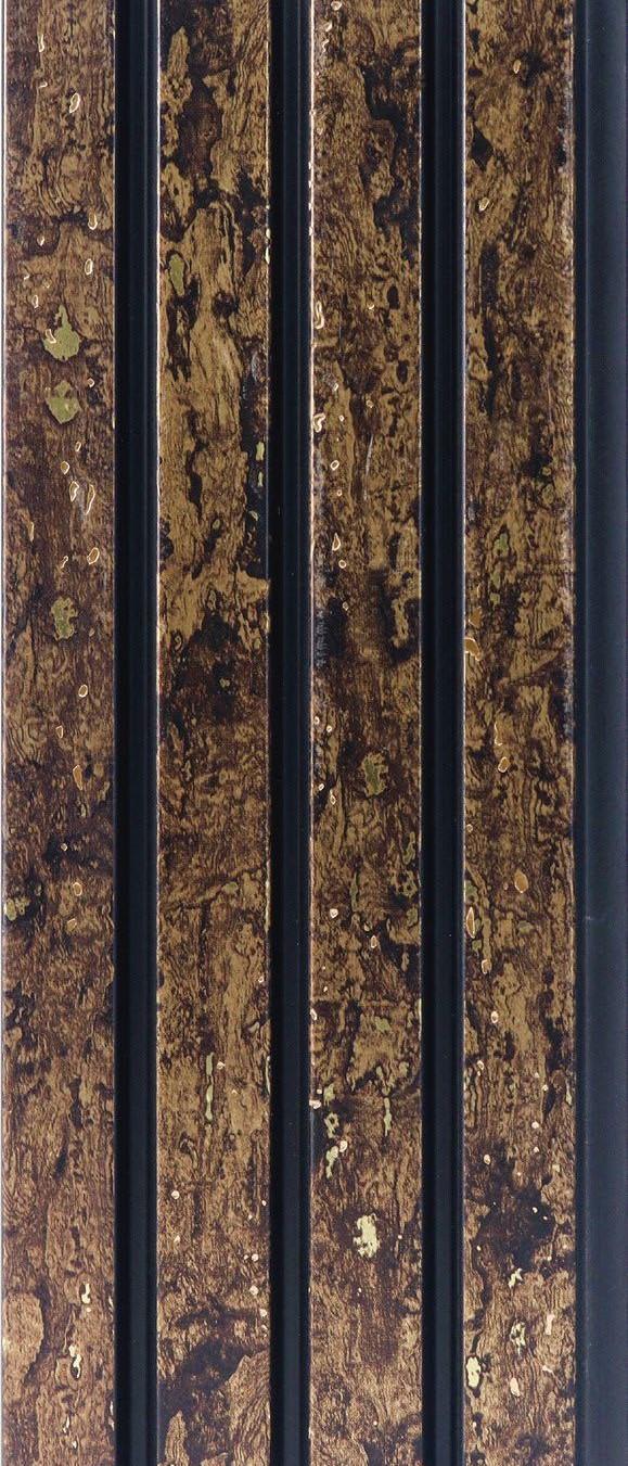 Premium Charcoal Panel Wood Louvers Brown 8x0.41 Ft - Pn 05276