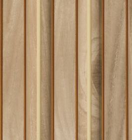 Brown Wooden Charcoal Louver Wood 8x0.41 Ft - 1612