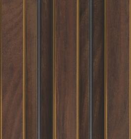 Brown Wooden Charcoal Louver Wood 8x0.41 Ft - 1613