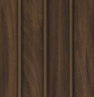 Brown Wooden Charcoal Louver Wood 8x0.41 Ft - 1624
