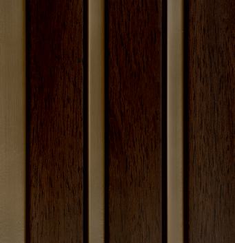 Brown Wooden Charcoal Louver Wood 8x0.41 Ft - Fl 1648