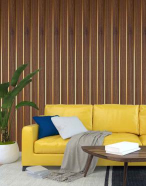 Brown Wooden Charcoal Louver Wood 9.5x0.4 Ft - Pn 00678