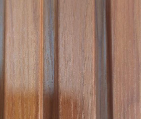 Wooden Charcoal Louvers Wood Brown 8x0.41 Ft - Md 6406