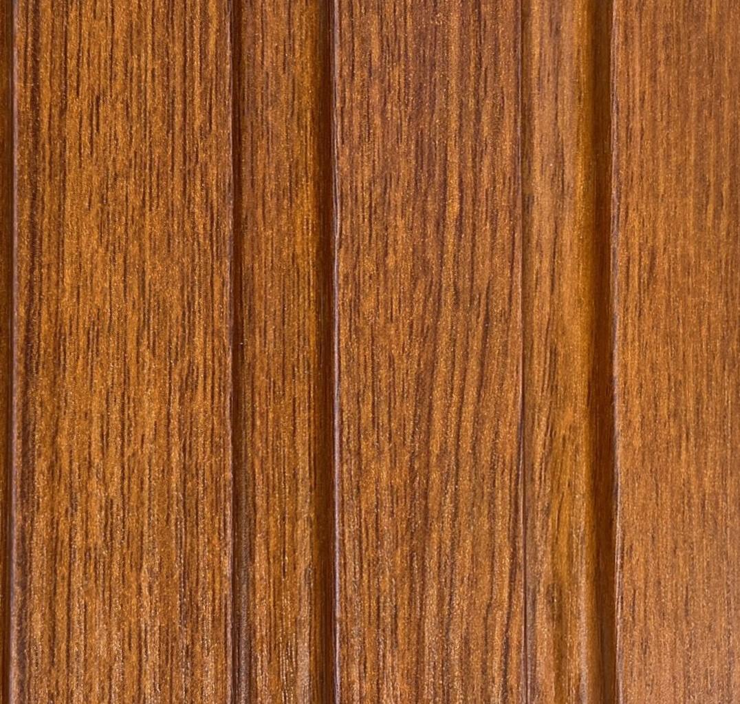 Wooden Charcoal Louvers Wood Brown 8x0.41 Ft - Md 6407