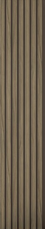 Brown Wooden Charcoal Louvers Wood 8x0.83 Ft - Ed 81001
