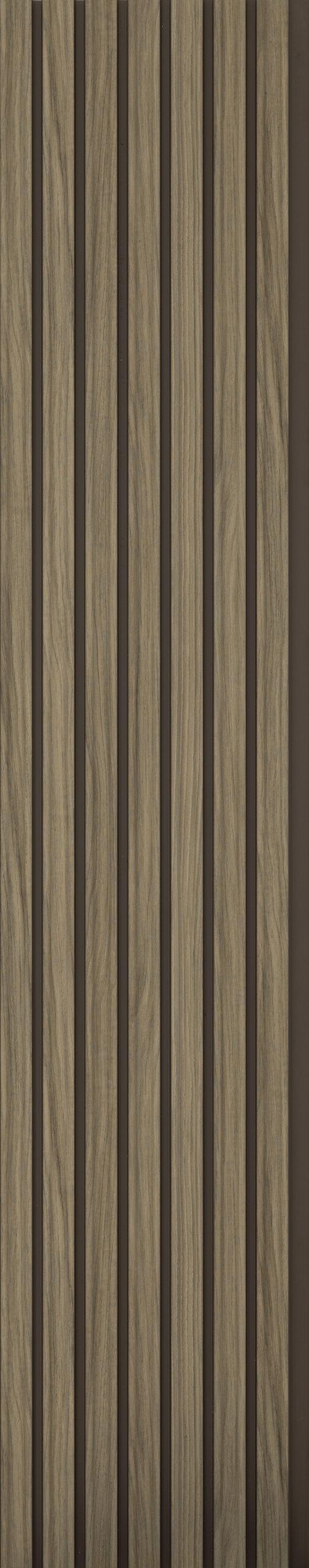 Brown Wooden Charcoal Louvers Wood 8x0.83 Ft - Ed 81001
