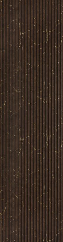 Brown Wooden Charcoal Louvers Panel Wood 8x1 Ft - Ed11007