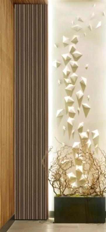 Wooden Charcoal Louvers Wood Brown 8x1 Ft - Ed11016