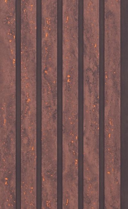 Brown Wooden Charcoal Louvers Panel Wood 8x1 Ft - Ed 9128