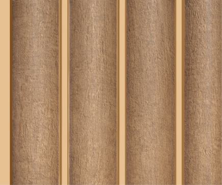 Brown Wooden Charcoal Oyster White Panel Wood Louvers 8x0.42 Ft -