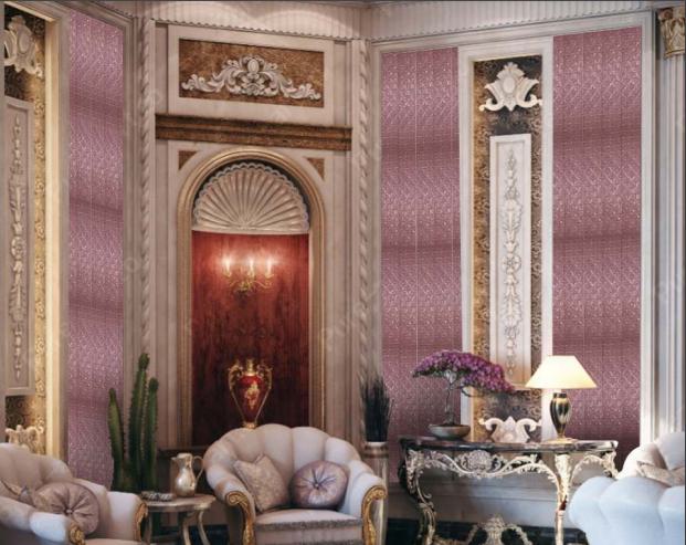 Caitin Foster Velvet Finish Decorative Wall Panel Fabric Pink 8x2 Ft - Cn 27
