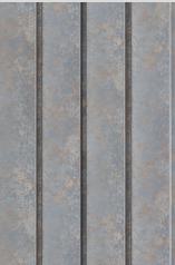 Charcoal Abstract Louvers Marble & Stone Grey 9x0.42 Ft - 7401