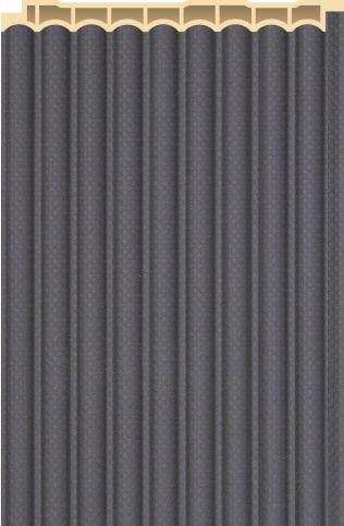 Interlock Wpc Louvers Plain Colors Charcoal Grey 9.5x0.42 Ft - Pn 02573 I