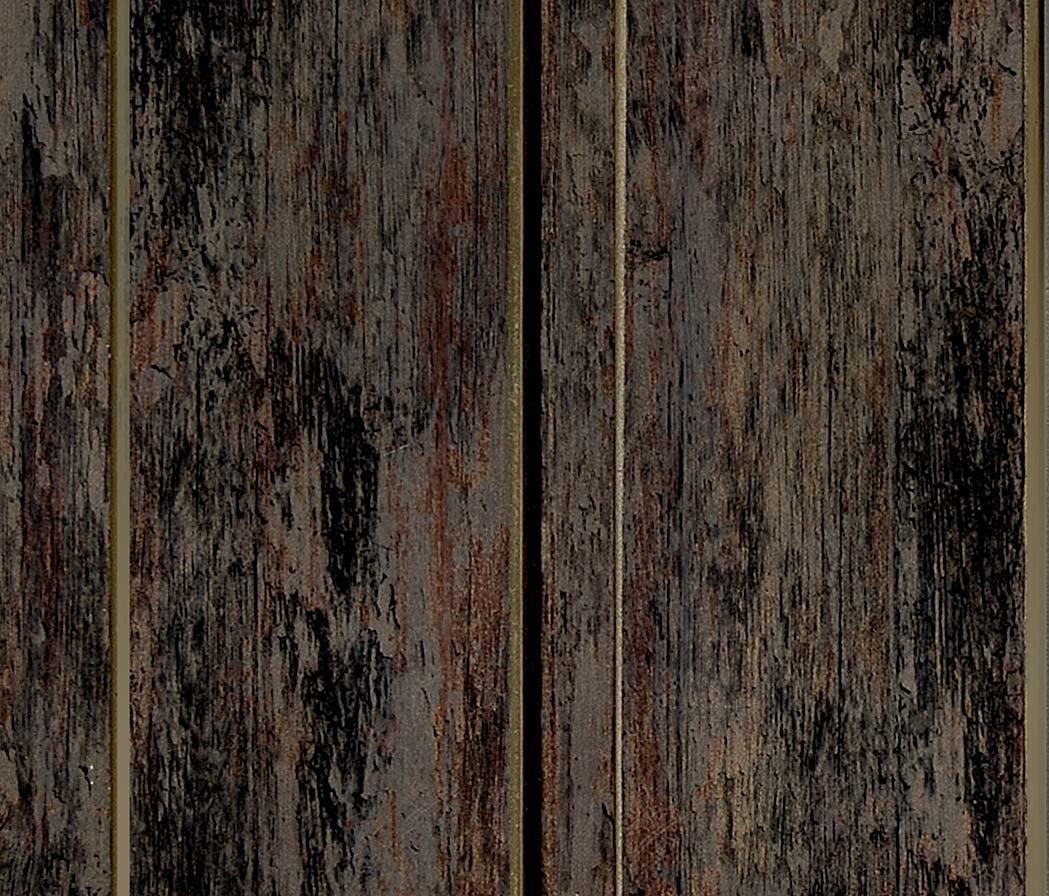 Dark Brown Charcoal Clads Series Louvers Wood 8x0.41 Ft - 4006