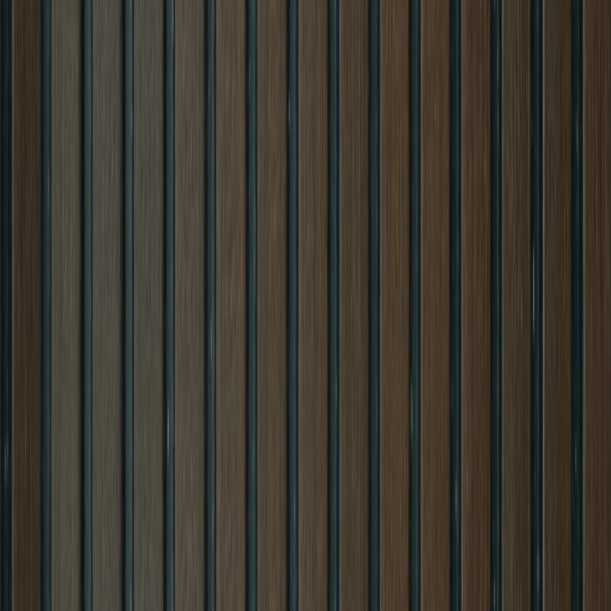 Rang Charcoal Louver Wood Dark Brown 8x1 Ft - Ra 8109