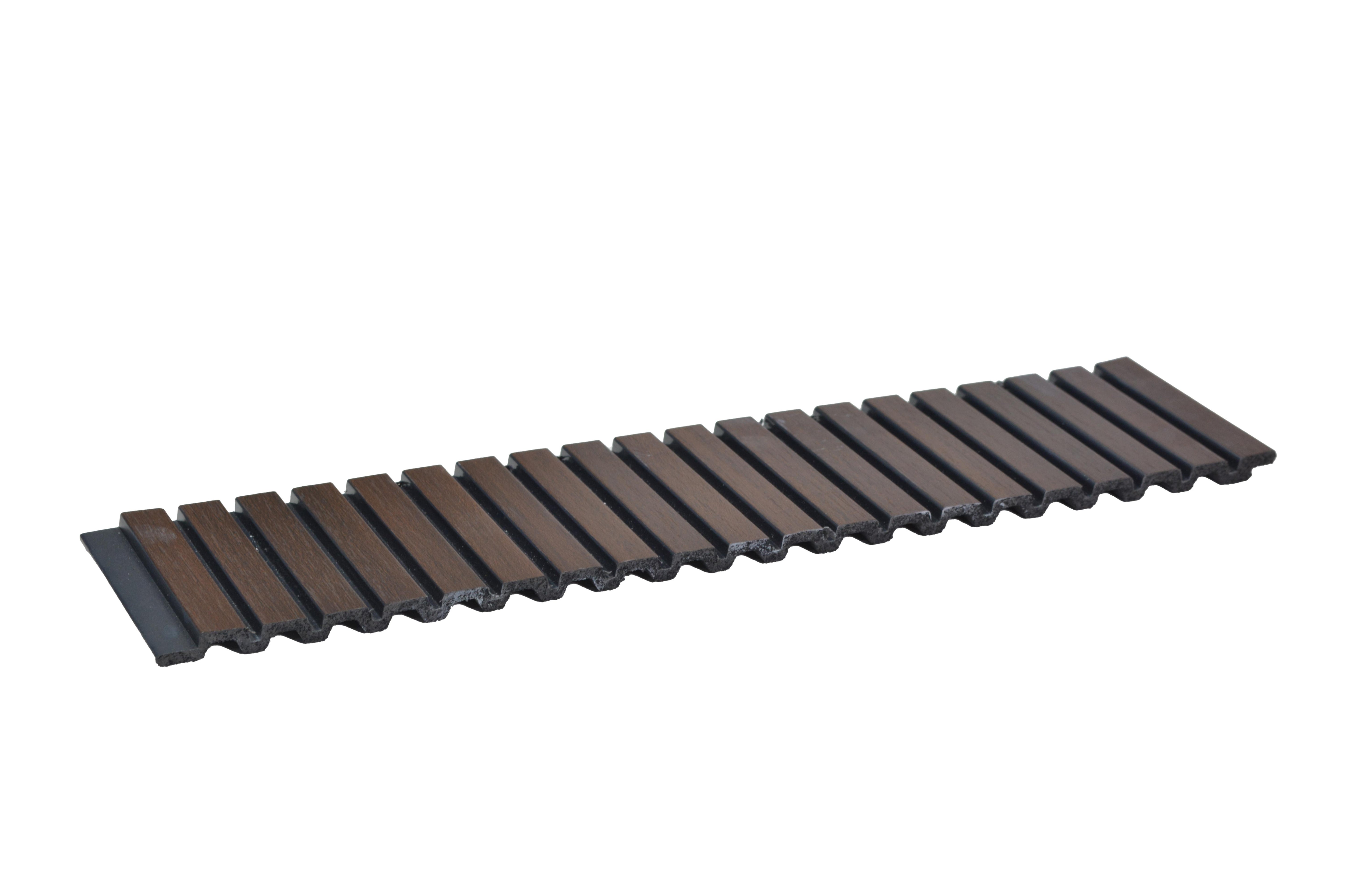 Rang Charcoal Louver Wood Dark Brown 8x1 Ft - Ra 8109