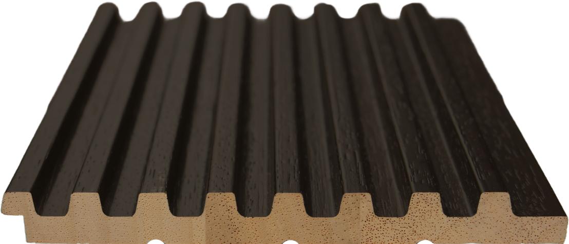 Dark Walnut Interlock Wpc Louvers Wood 9.35x0.41 Ft - Pn 02737 E