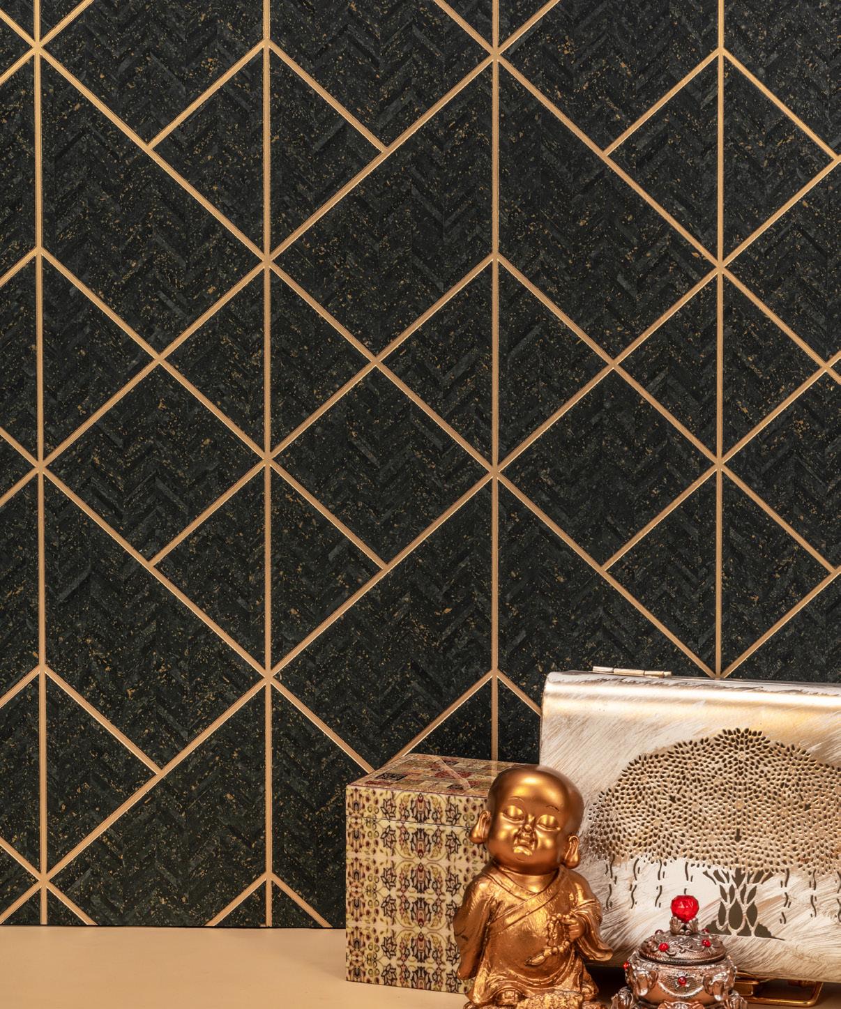 Charcoal Louvers Designer Black 8x2 Ft - Ea 43