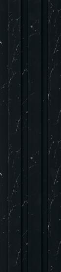 Estella Decor Charcoal Louvers Marble & Stone Black 8x0.39 Ft - Ed 1117