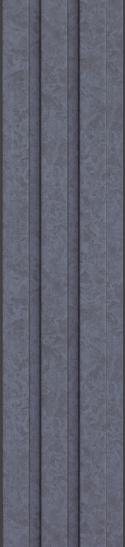 Estella Decor Charcoal Louvers Marble & Stone Grey 8x0.39 Ft - Ed 1135